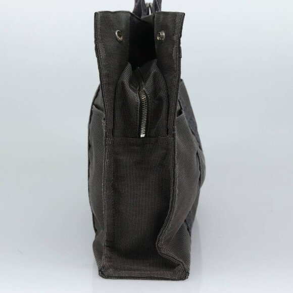 HERMES Her Line MM Hand Bag Canvas Gray Silver - Picture 3 of 16